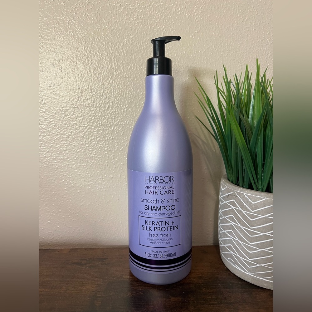Harbor Natural Cosmetics Shampoo with Keratin plus Silk Protein, 33.8 Oz.